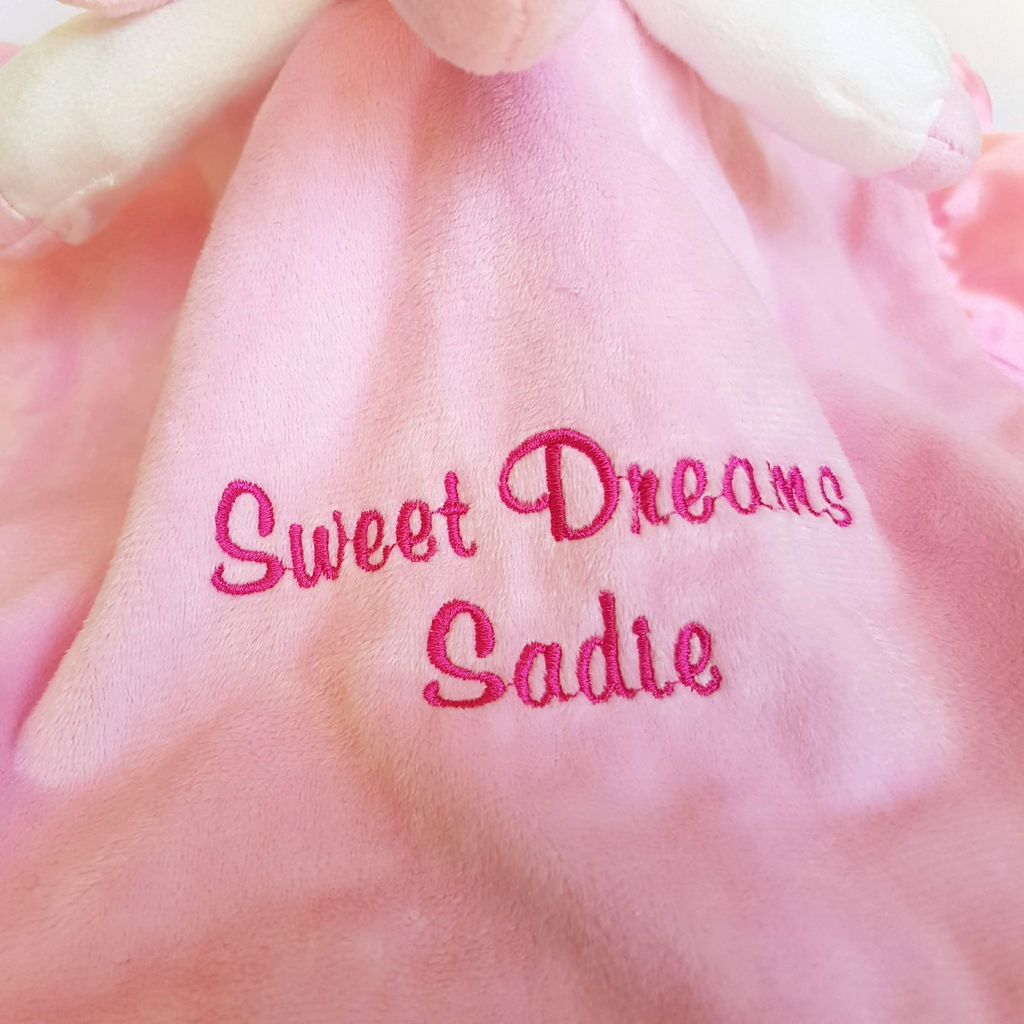 SADIE PINK ELEPHANT Baby Lovey Comforter Security Plush Blanket Satin Edge Gift4