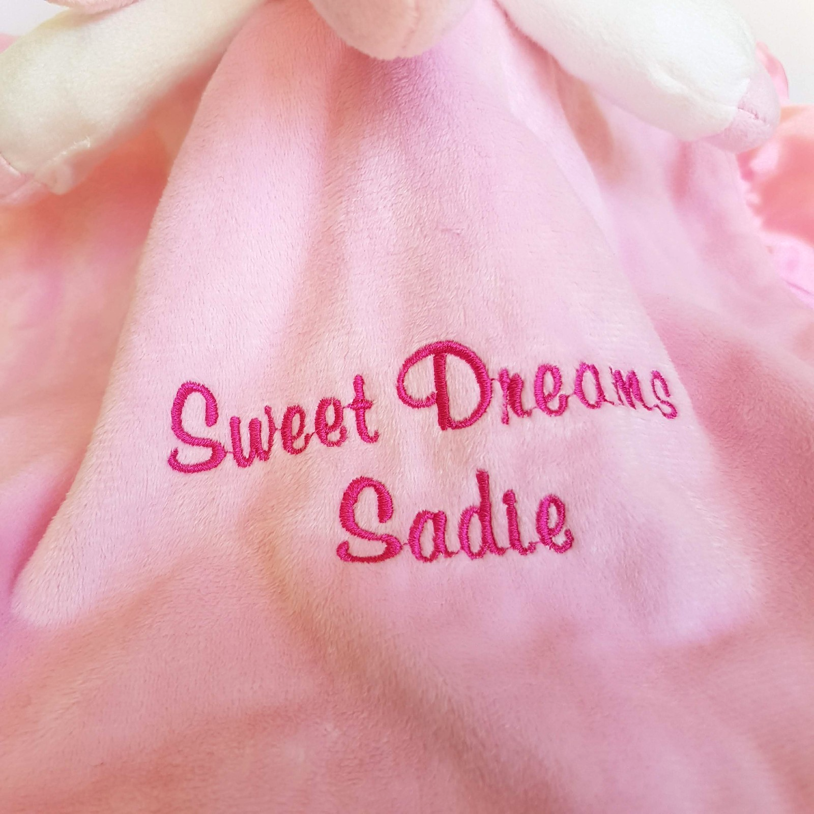 SADIE PINK ELEPHANT Baby Lovey Comforter Security Plush Blanket Satin Edge Gift4