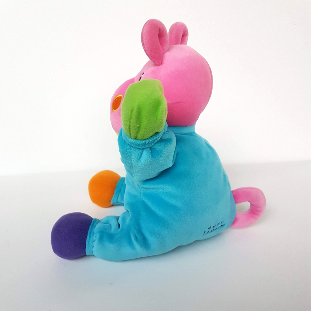 Rare Lamaze VELOUR HIPPO Plush 28cm Colour Block Rattle Stuffed Animal Soft Toy4