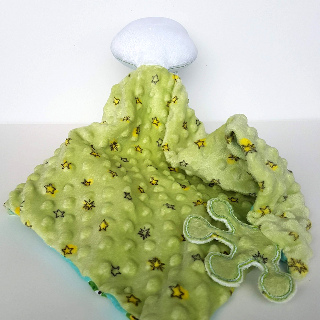 Unique Handmade FROG Baby Lovey Comforter Security Blanket Green Soft Toy Animal7