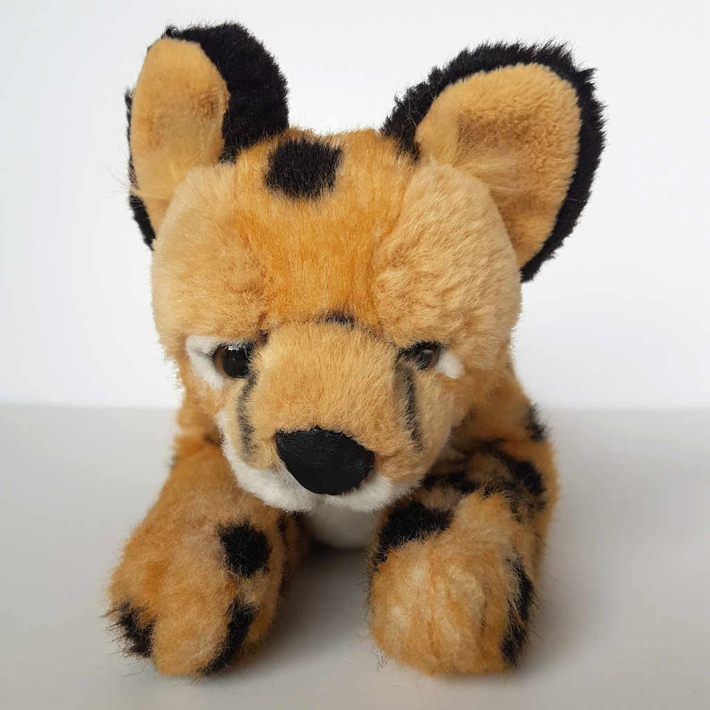 Korimco SERVAL WILD CAT Laying Plush Stuffed Animal Soft Toy Safari Animals Cute2