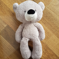 GUND JUMBO 60cm GREY FUZZY Large Gris Teddy Bear Plush Stuffed Animal Soft Toy0