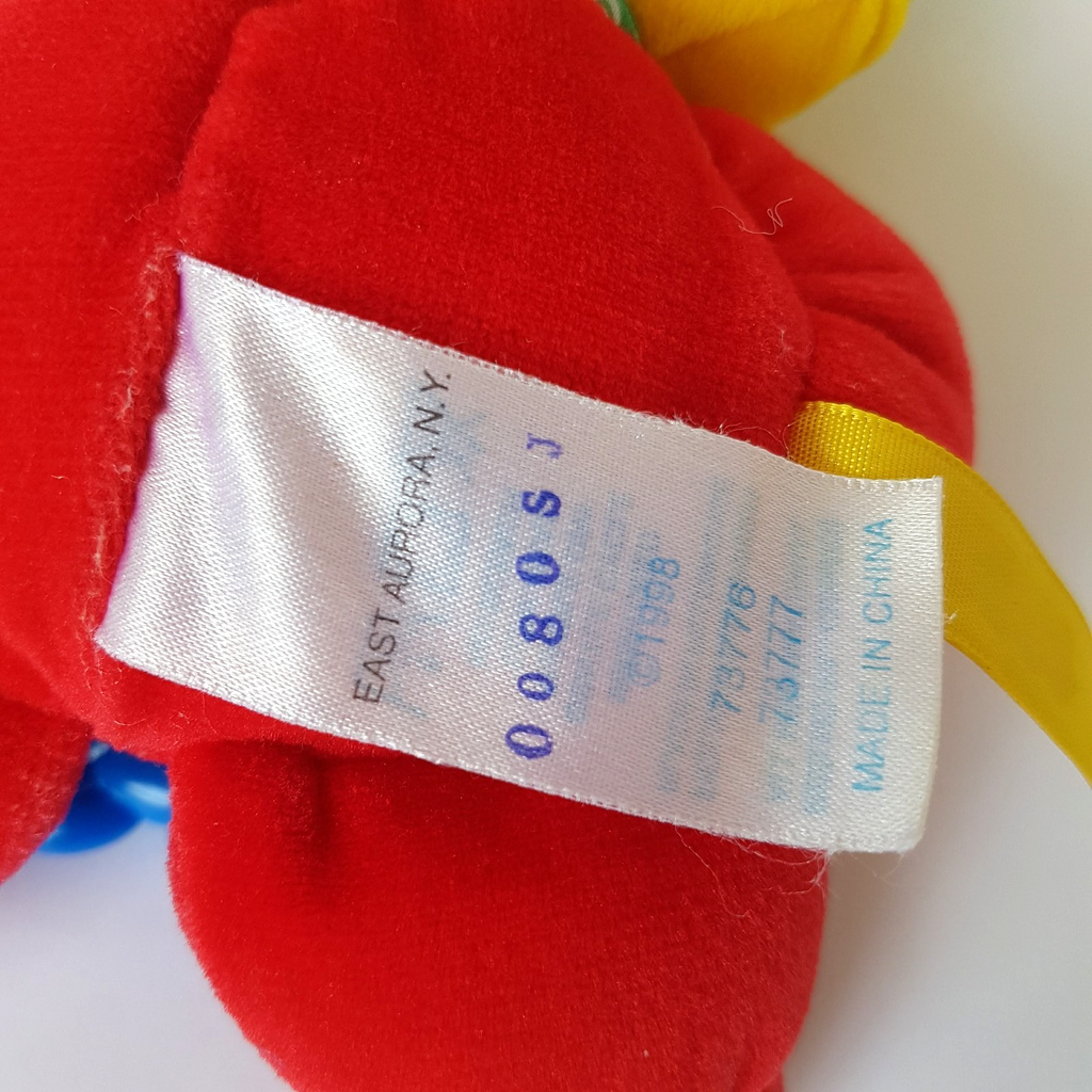 1998 Fisher Price NUM NUMS Bear Plush 19cm Colour Block Soft Toy Stuffed Animal7