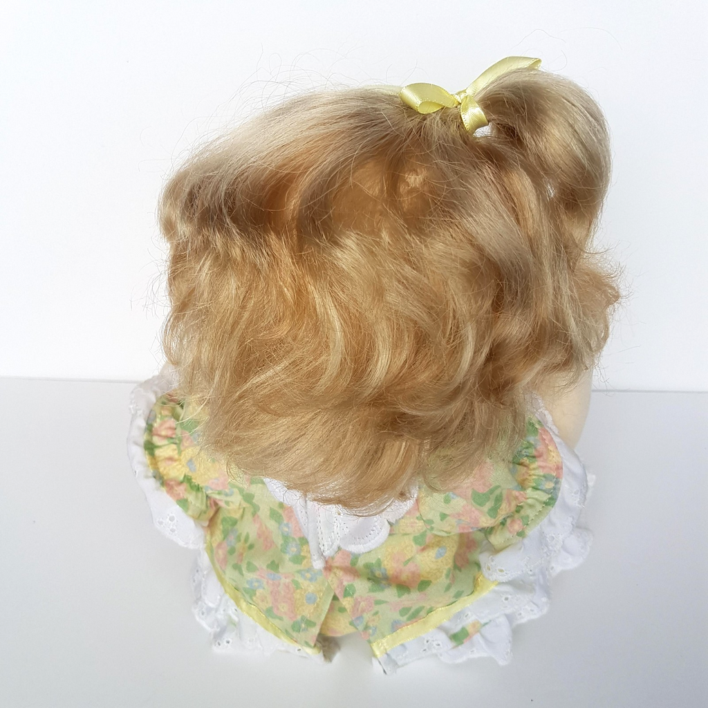 My Child Doll ASH TWO TONE TOP KNOT US Pale Skin 1986 Green Eyes Peach DRESSED10