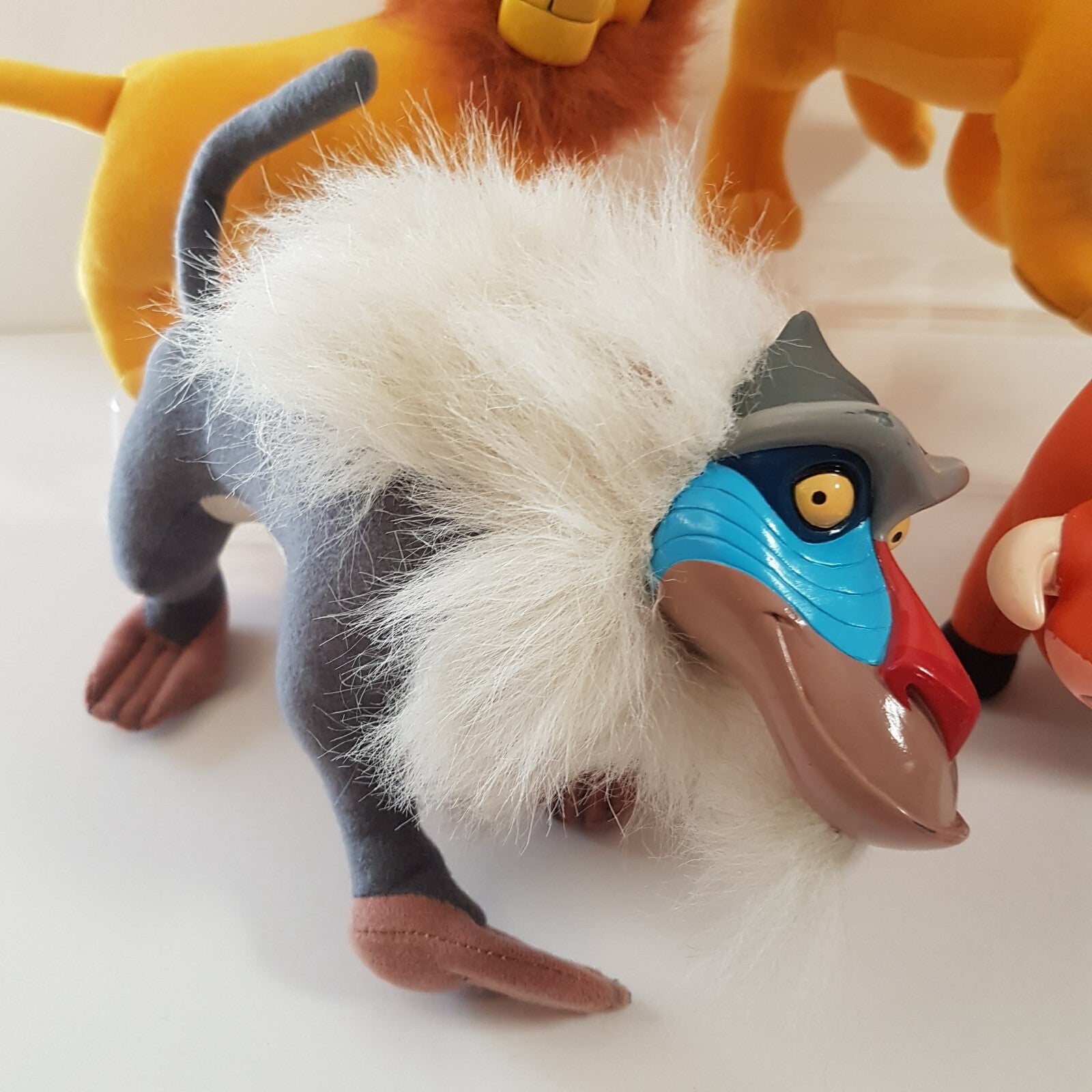 Vintage DISNEY LION KING Toys Applause Vinyl + Plush Rafiki Pumbaa Mufasa Simba1