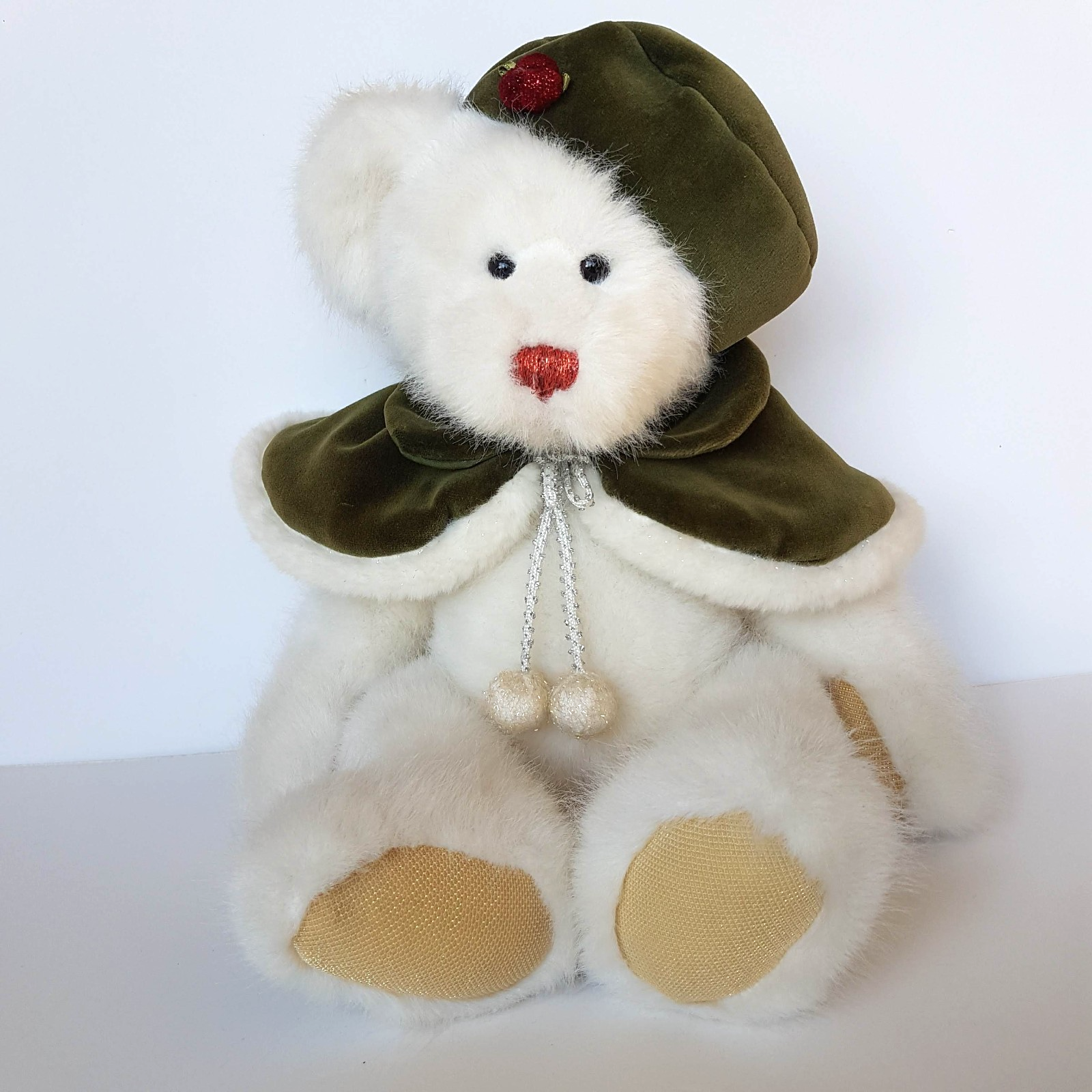 Large Russ TEDDY BEAR CRYSTAL 44cm White Snow Christmas Stuffed Animal Soft Toy1