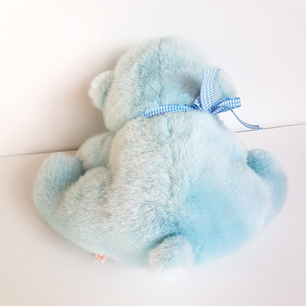 Vintage Tomfoolery BLUE TEDDY BEAR 25cm long Plush Soft Toy Stuffed Animal Cute4