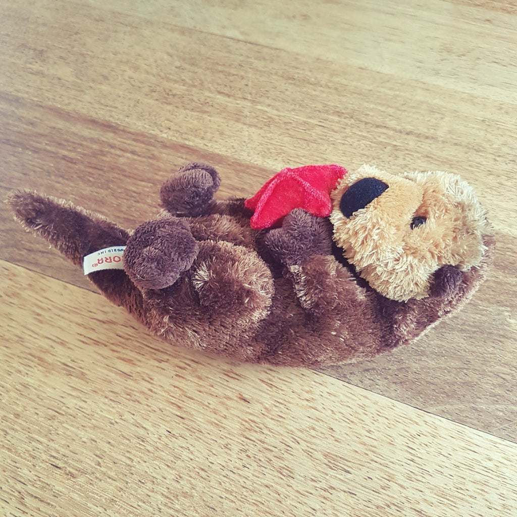 Aurora SEA OTTER STARFISH Plush 9" Stuffed Animal Sea Mammal Beanbag Soft Toy3