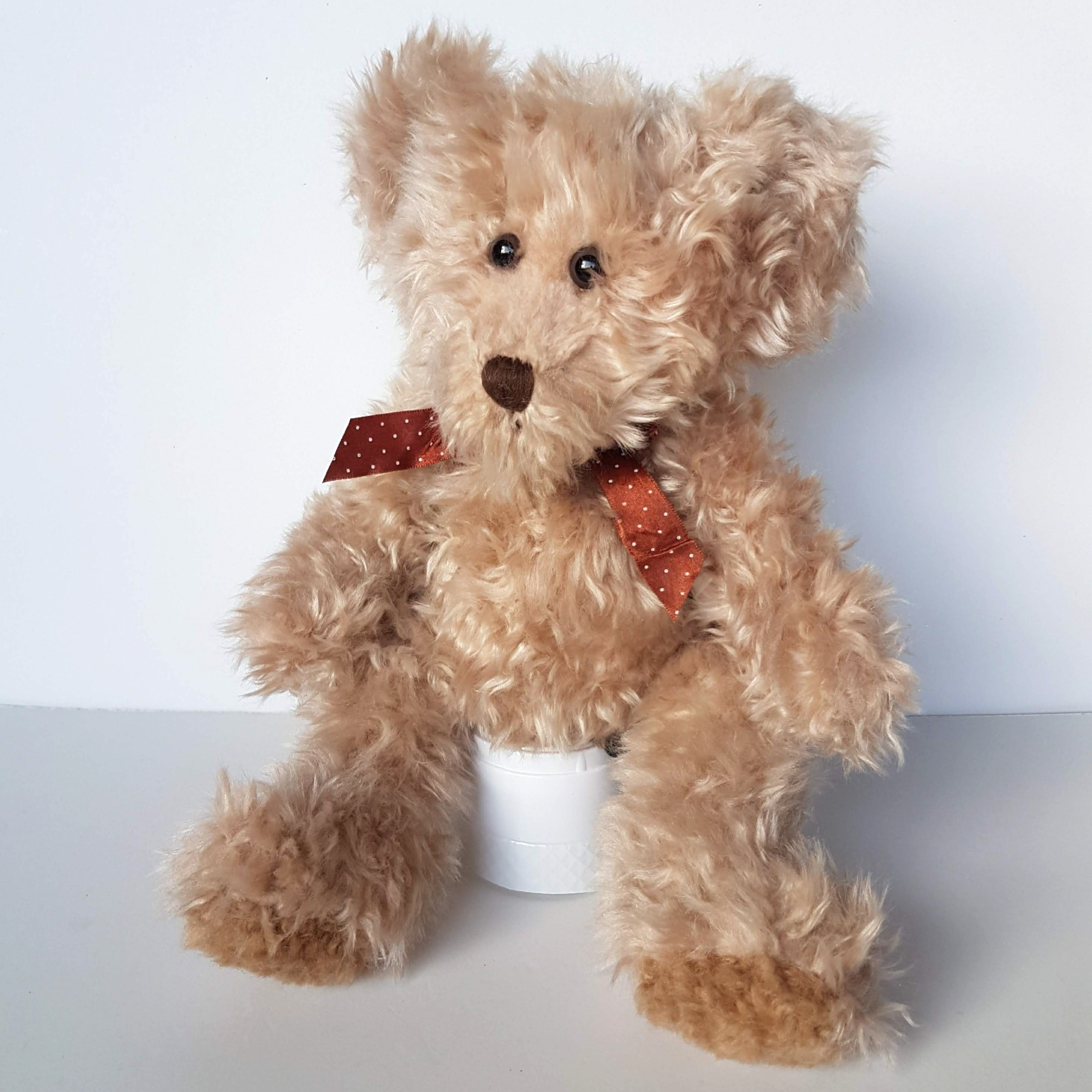 Russ RADCLIFFE BEAR Teddy 27cm Beige Tan Scruffy Plush Stuffed Animal Soft Toy0