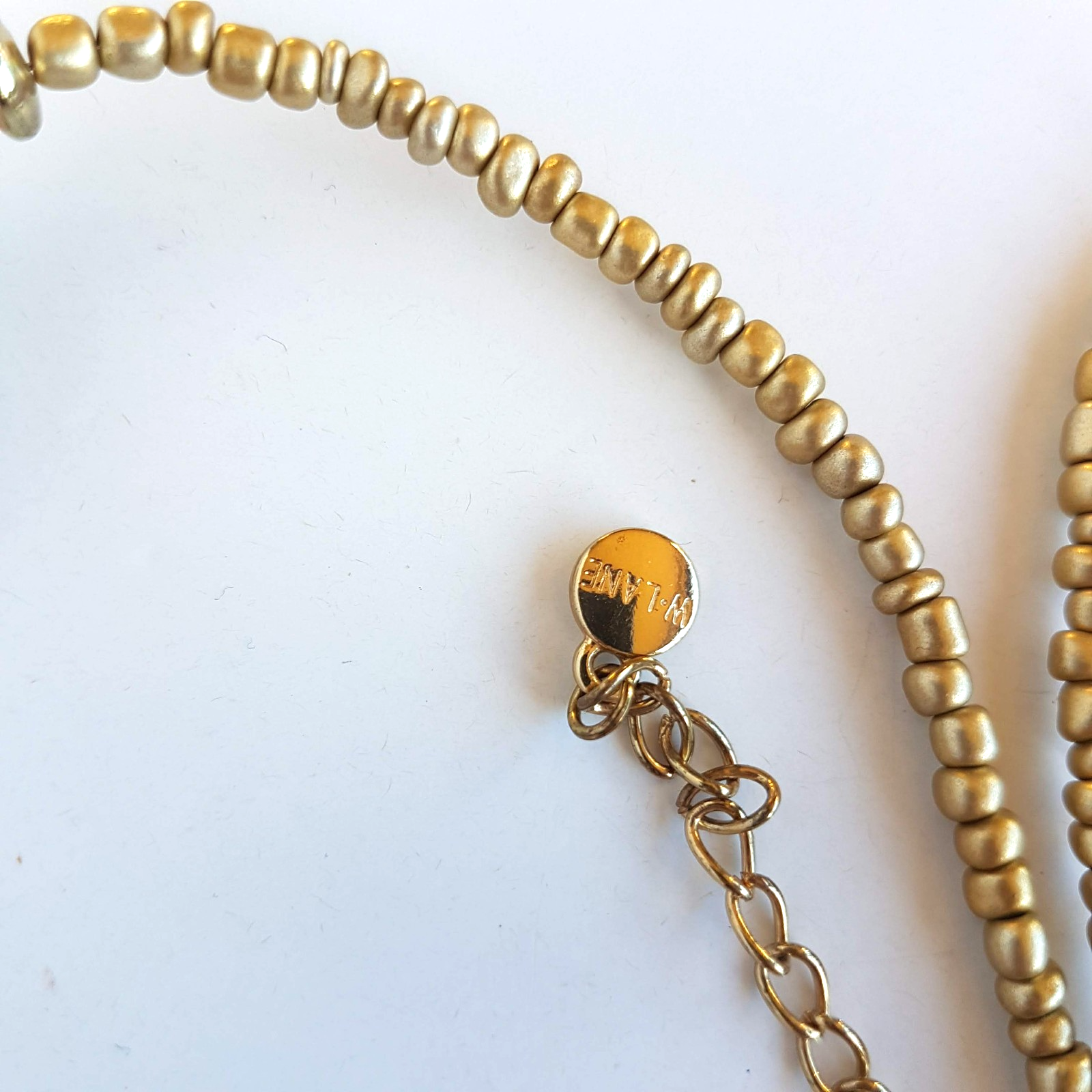 W Lane STRAND NECKLACE 82cm Peach Pink Beach Coastal Boho Fashion Jewellery4