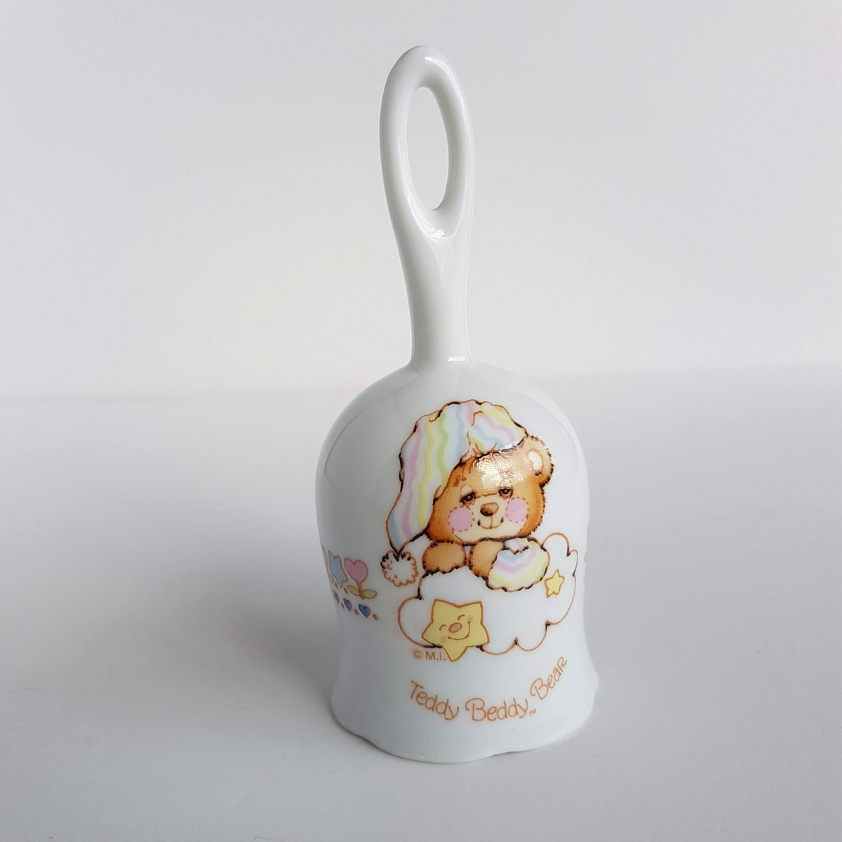 Enesco TEDDY BEDDY BEAR Bell Japan 12cm Ceramic 1982 Decorative Teddy Bear Sleep0