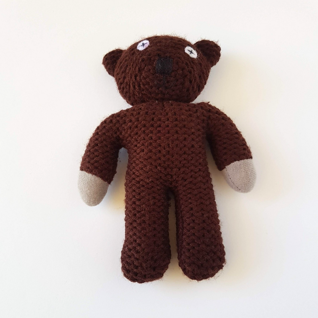 MR BEAN TEDDY BEAR 17cm Soft Toy Plush NO TAGS Stuffed Animal Knit Small TV Cute1