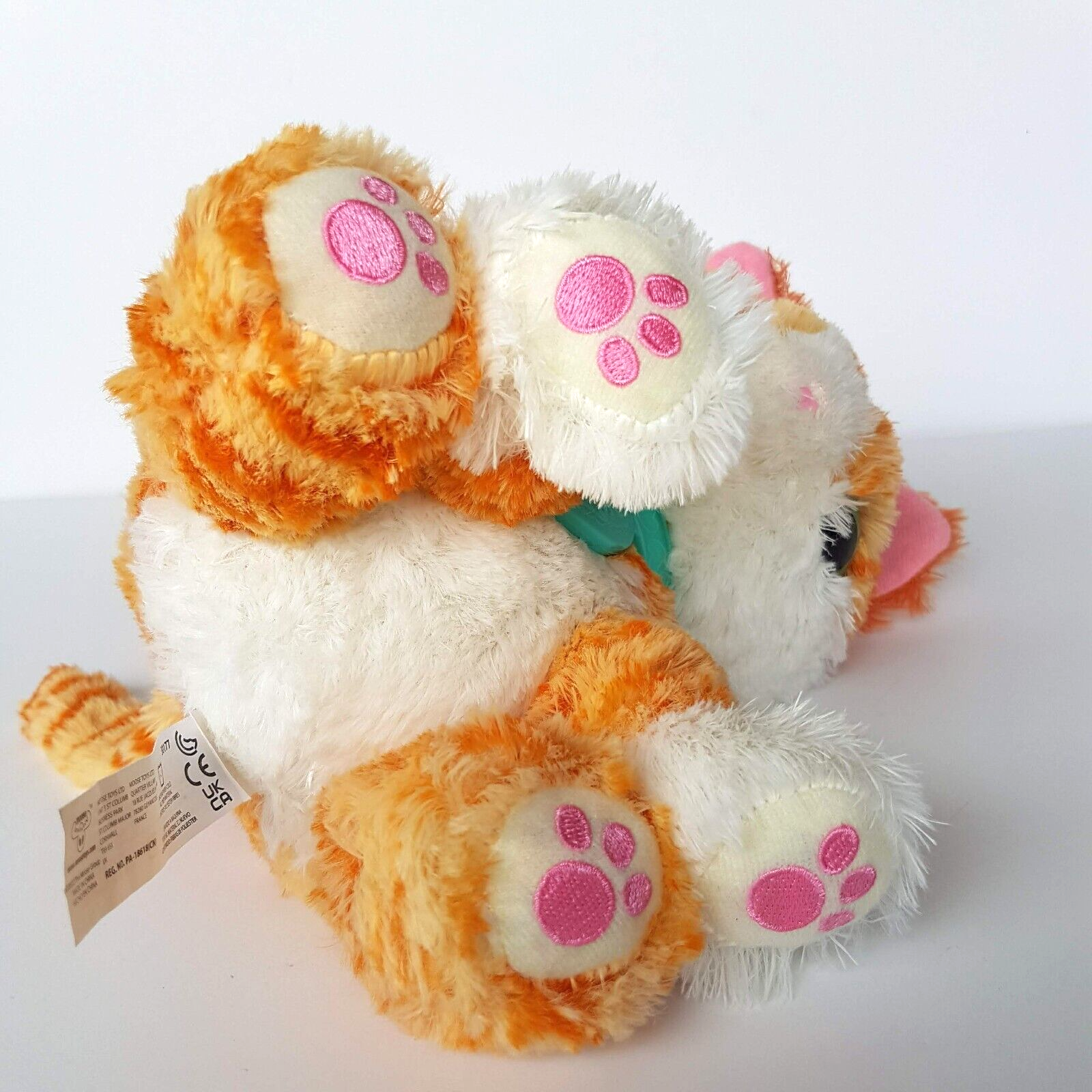 Scruff A Luvs GINGER CAT Collar Plush Orange White Stuffed Animal Soft Toy Moose10