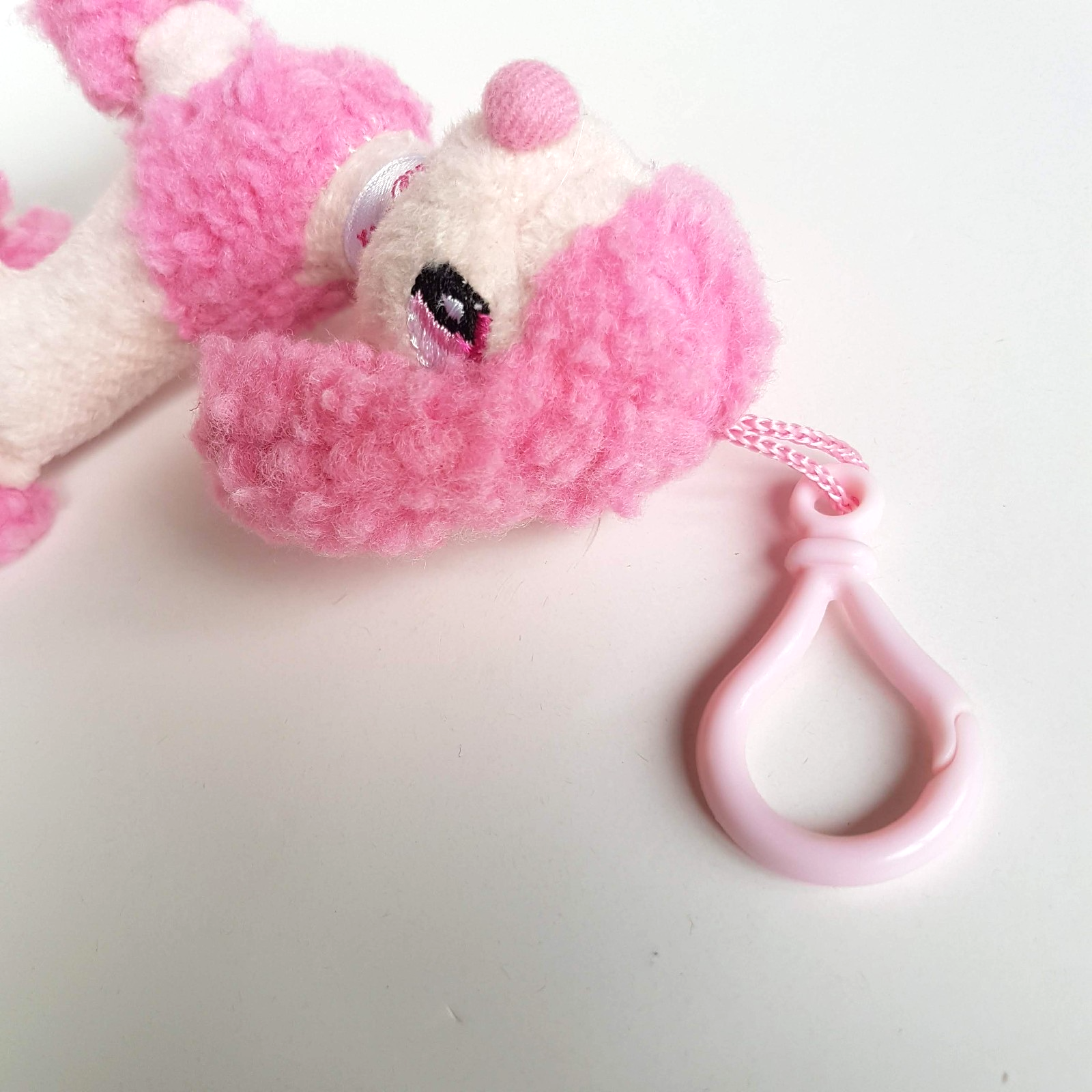 BARBIE PINK POODLE Mattel Key Ring Clip On 2006 Plush Stuffed Animal Soft Toy6