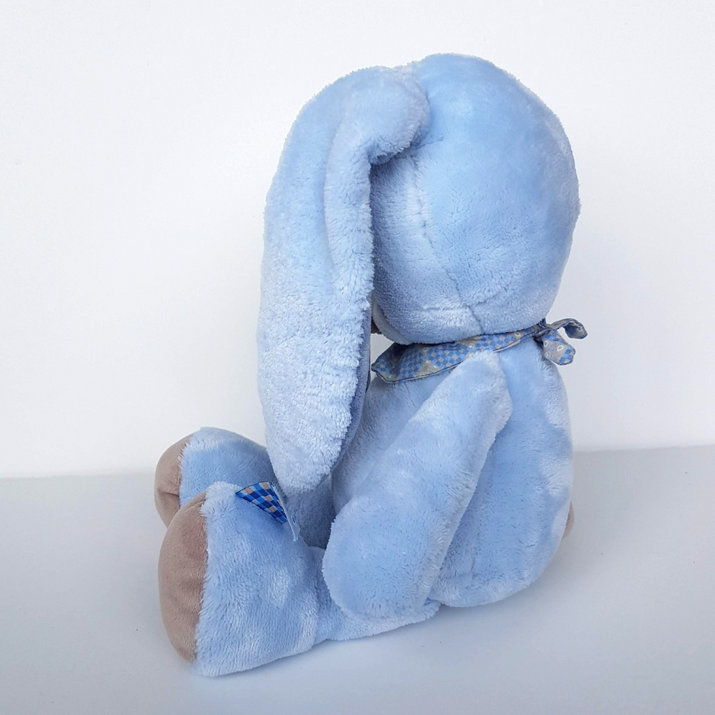 Nattou BLUE BUNNY RABBIT Plush Lovey 33cm Stuffed Animal Baby Soft Toy Pastel3