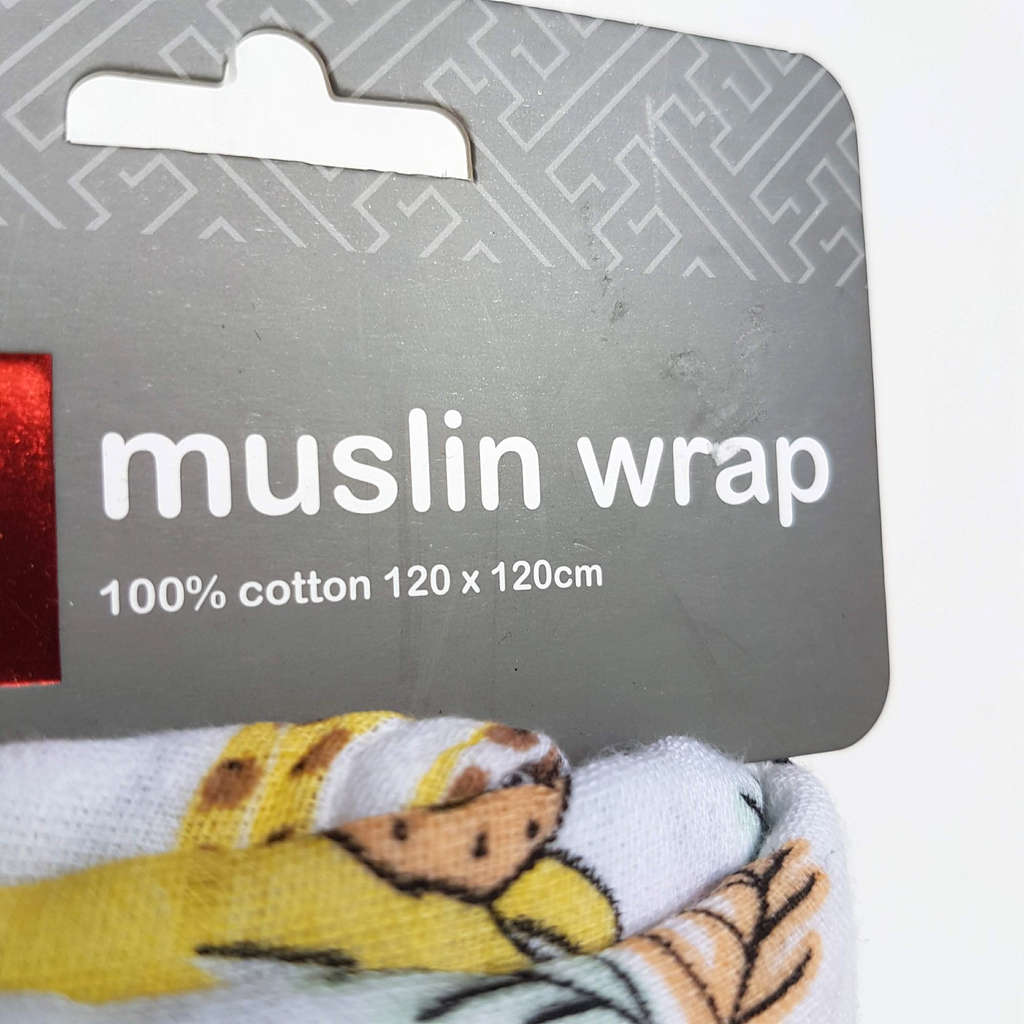 Weego Amigo MUSLIN WRAP Swaddle Baby Blanket Jungle Animals 100% Cotton NEW Cute2
