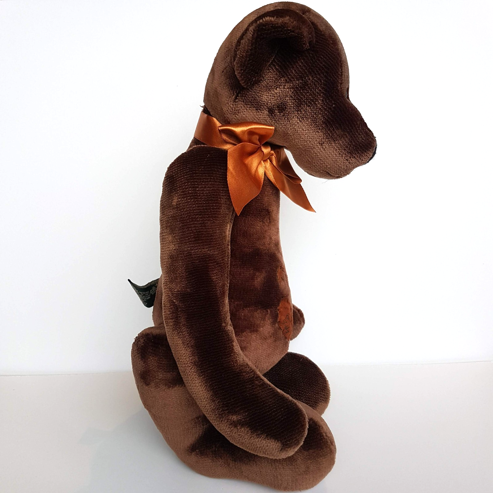 Russ WELLESLEY Teddy Bear Plush 42cm Velveteen RARE Stuffed Animal Soft Toy9