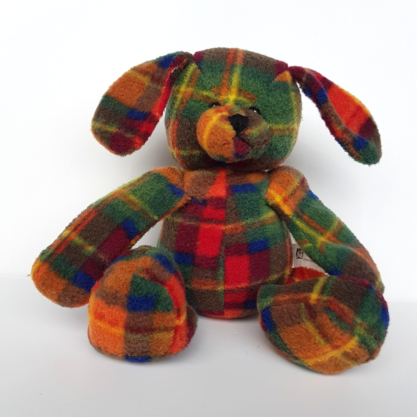 Floppy TARTAN PLAID RABBIT Plush 29cm Stuffed Animal Soft Toy Christmas Toys10