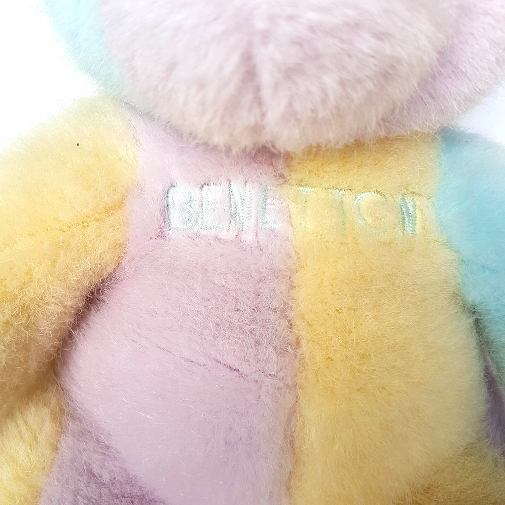 UNITED COLORS OF BENETTON Teddy Bear Colour Block 30cm Plush Rare Stuffed Animal4