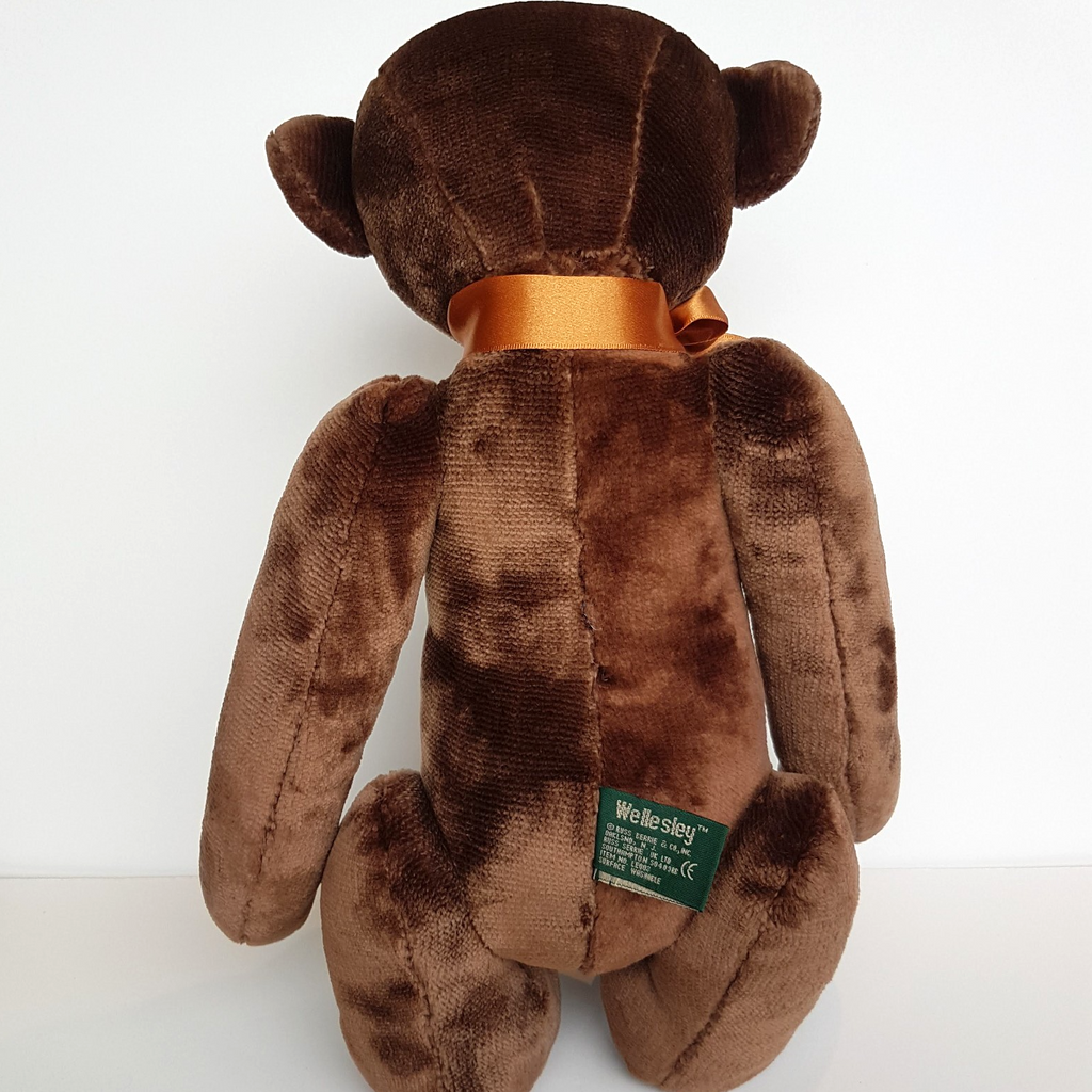 Russ WELLESLEY Teddy Bear Plush 42cm Velveteen RARE Stuffed Animal Soft Toy10