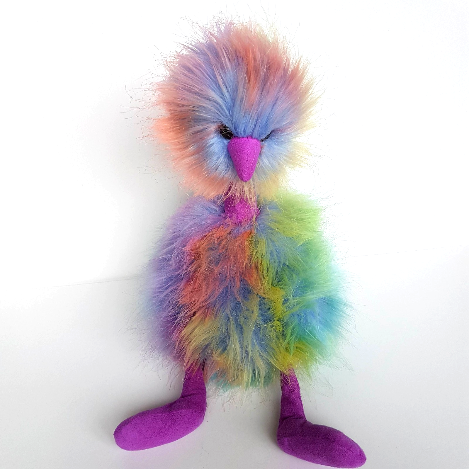Jellycat RAINBOW POMPOM OSTRICH 37cm Retired Stuffed Animal Bird Soft Toy Cute3