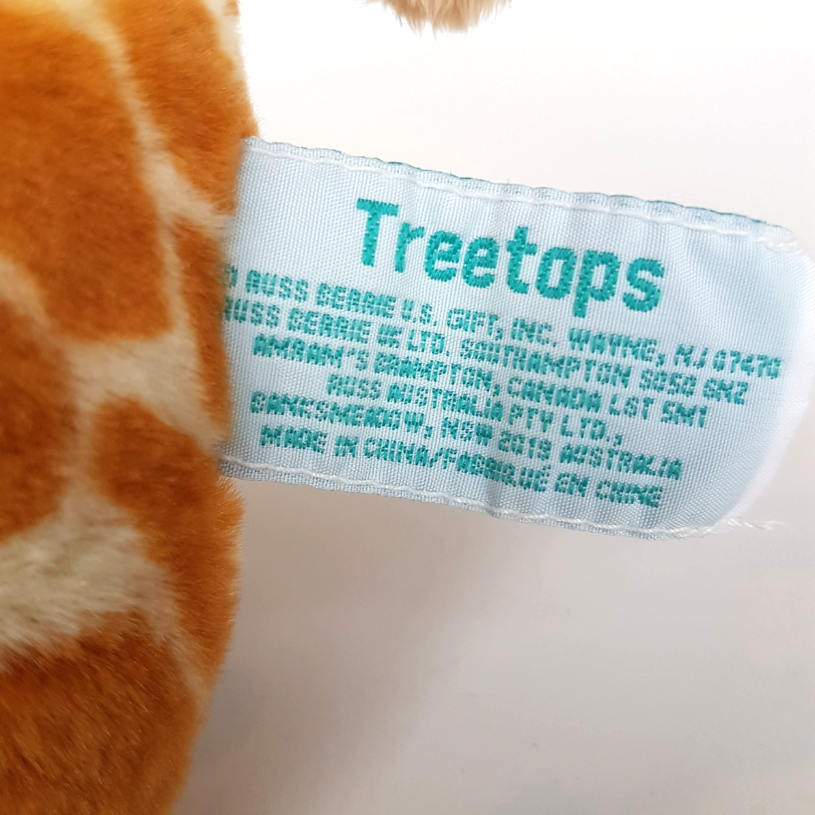 Russ Baby TREETOPS GIRAFFE Plush 20cm Stuffed Animal Zoo Soft Toy Safari3