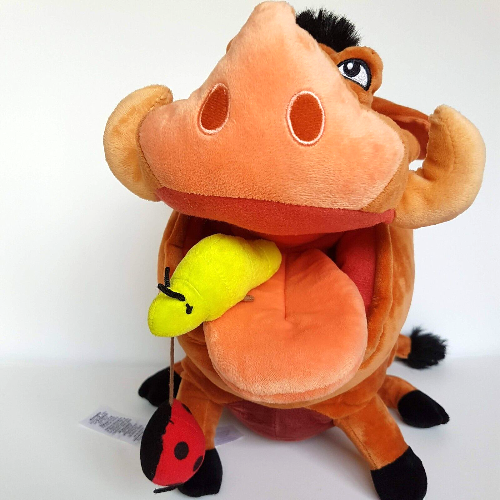 DISNEY Lion King PUMBAA WARTHOG BOAR 33cm Pig Plush Stuffed Animal Soft Toy Bugs2