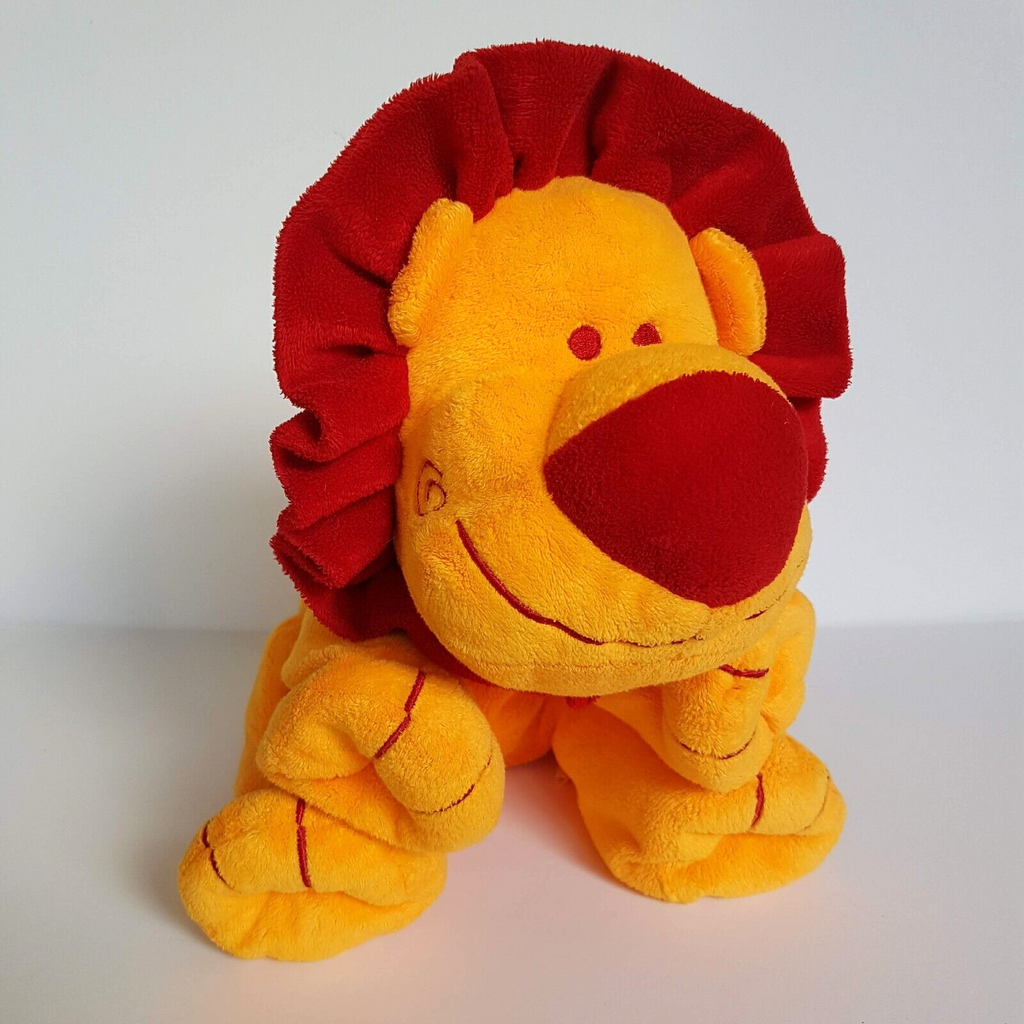 Cardeaux FLOPPY LION Red Orange Plush 19cm Soft Toy Stuffed Animal Beanbag Cute1