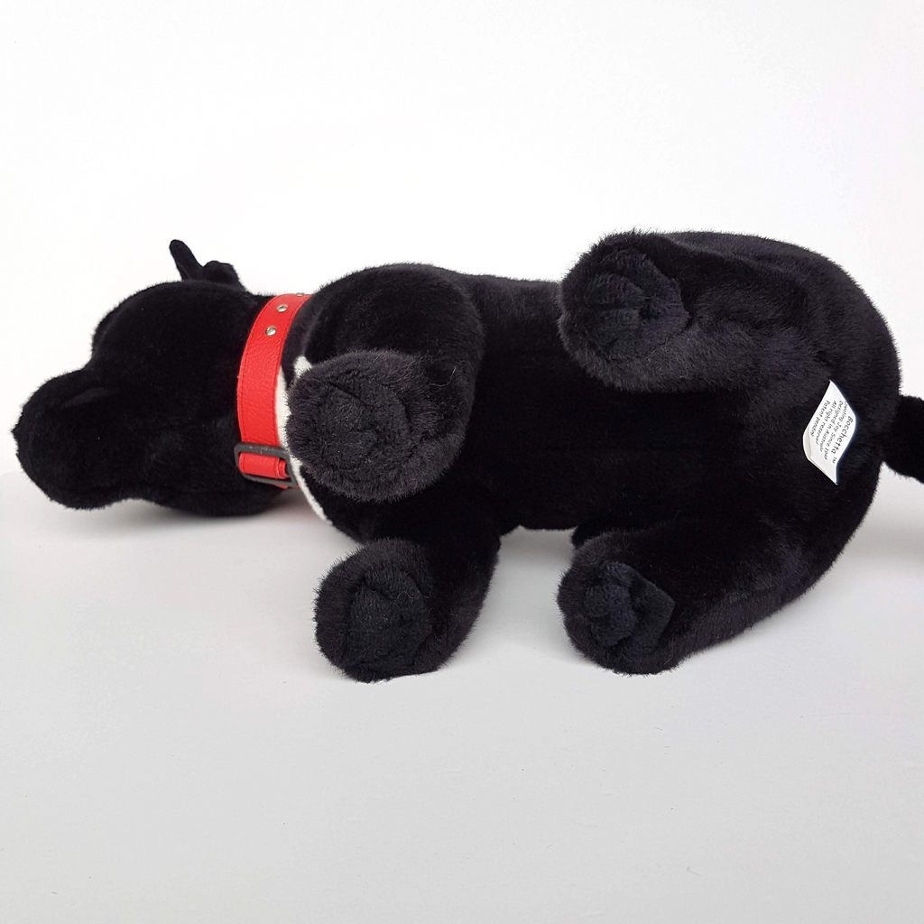 Bocchetta BLACK STAFFY BULL Realistic Dog Plush 30cm Stuffed Animal Soft Toy Pet13