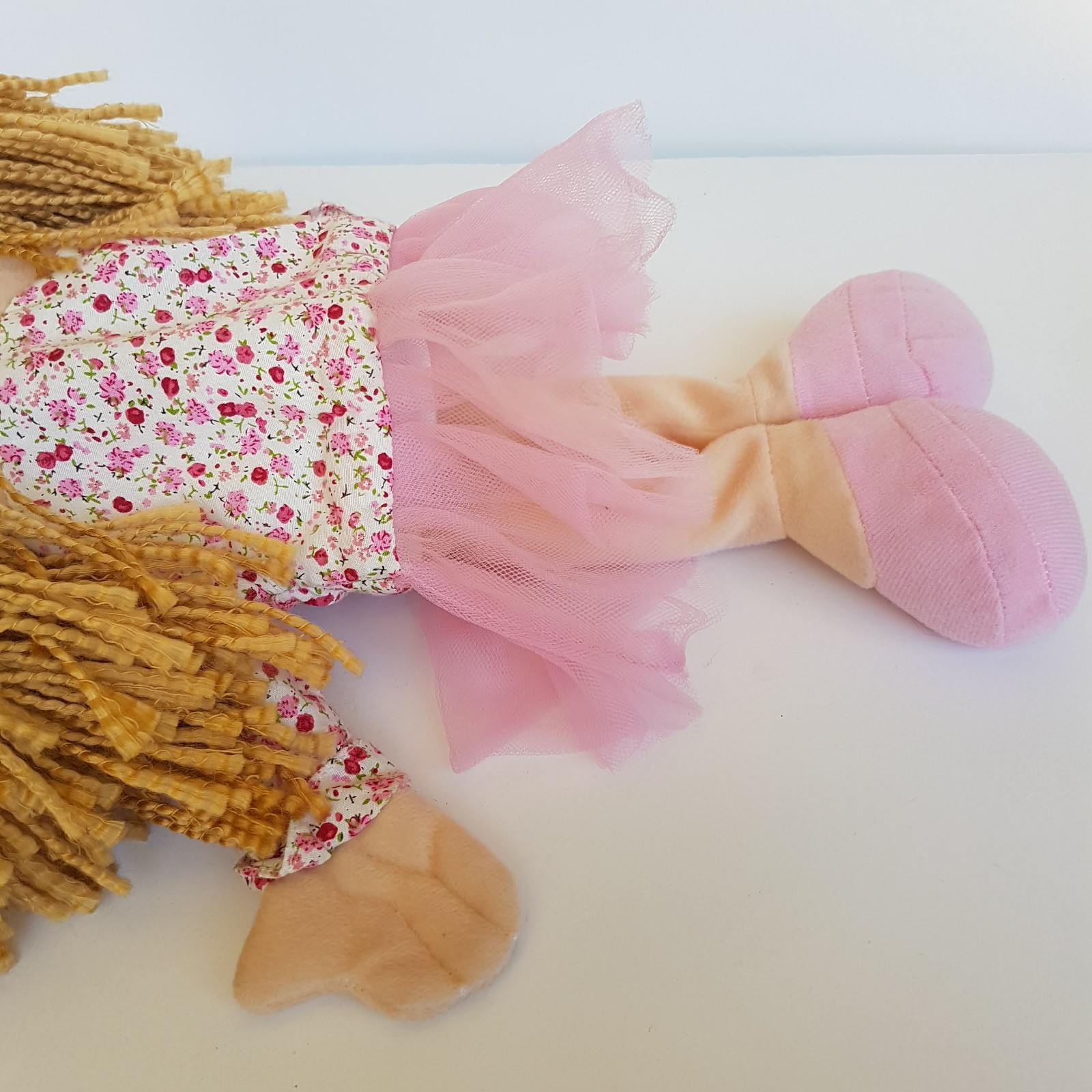 Kmart HAND PUPPET Girl Pink Tutu Floral Stuffed Kids Pretend Play Soft Toy7