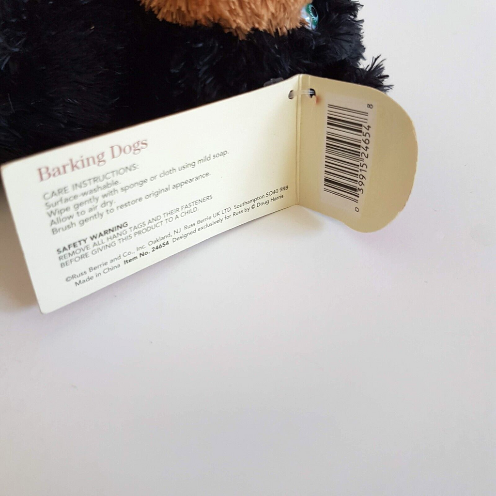 Russ Barking Dogs ROTTWEILER Puppy 5” Plush Stuffed Animal NO SOUND Soft Toy11