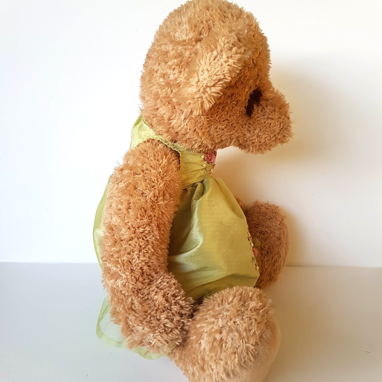 Russ INDEE Teddy Bear Plush 43cm Dress Stuffed Animal Soft Toy Pretty Unique12