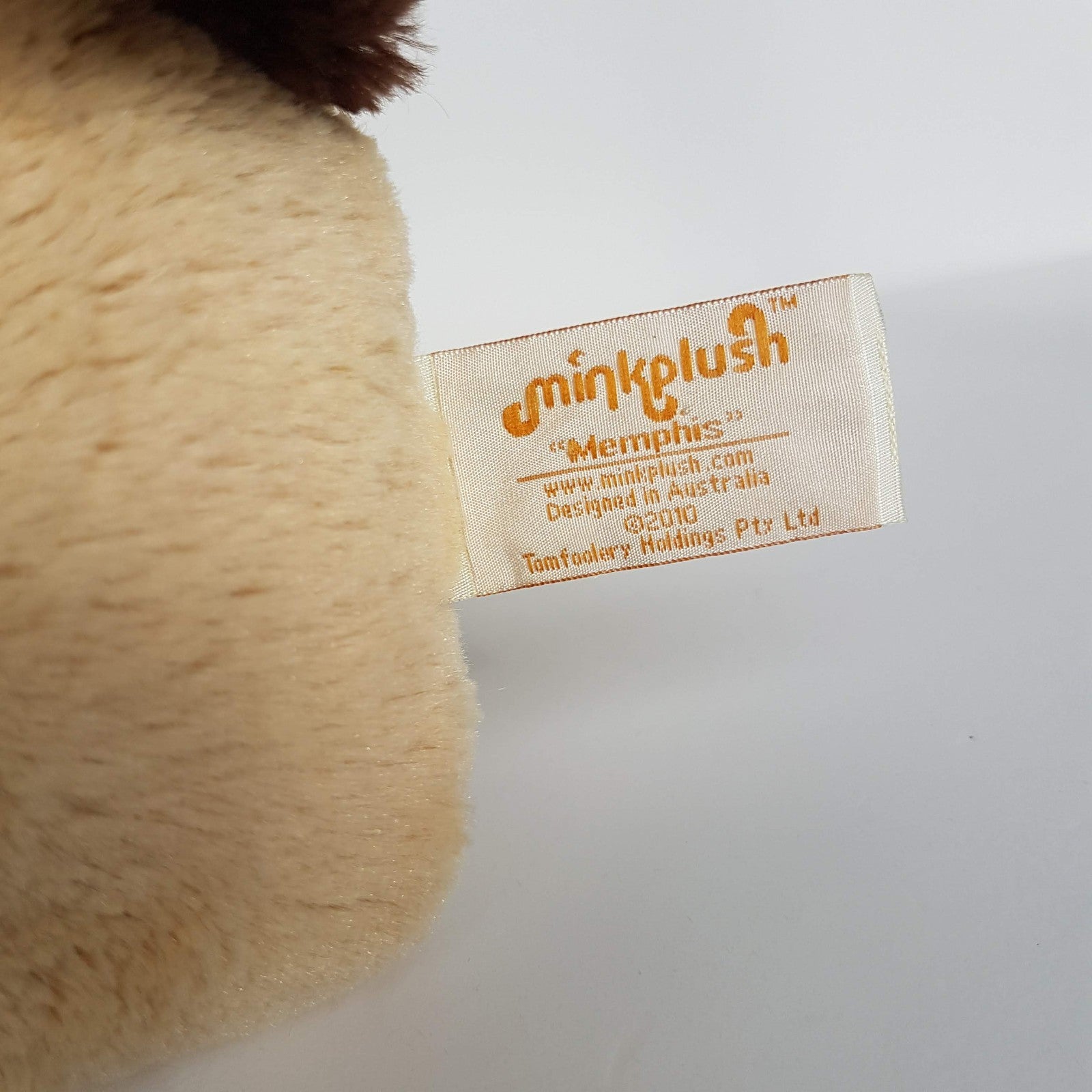 Minkplush MEMPHIS DOG Plush Puppy Stuffed Animal Soft Toy Red Scarf Cuddly Cute4