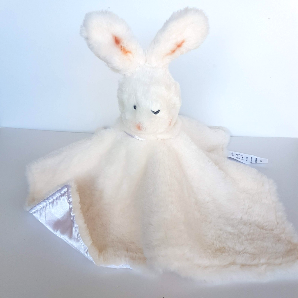 Baby Baby CREAM RABBIT BUNNY Lovey Plush Security Comforter Sleep Cute Soft Toy0