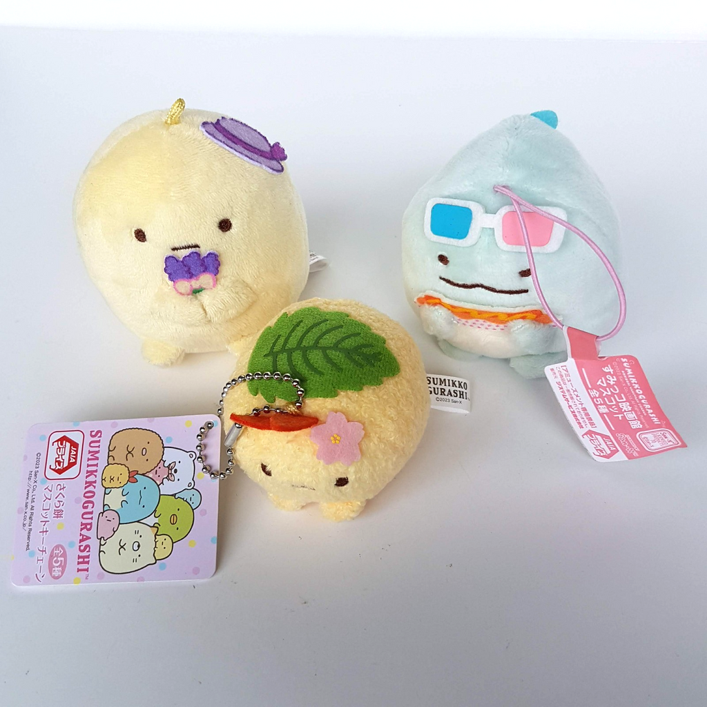 Sumikko Gurashi SHRIMP TAIL HOT DOG FLOWERS Kawaii Plush Cute Soft Toy Mini Food3