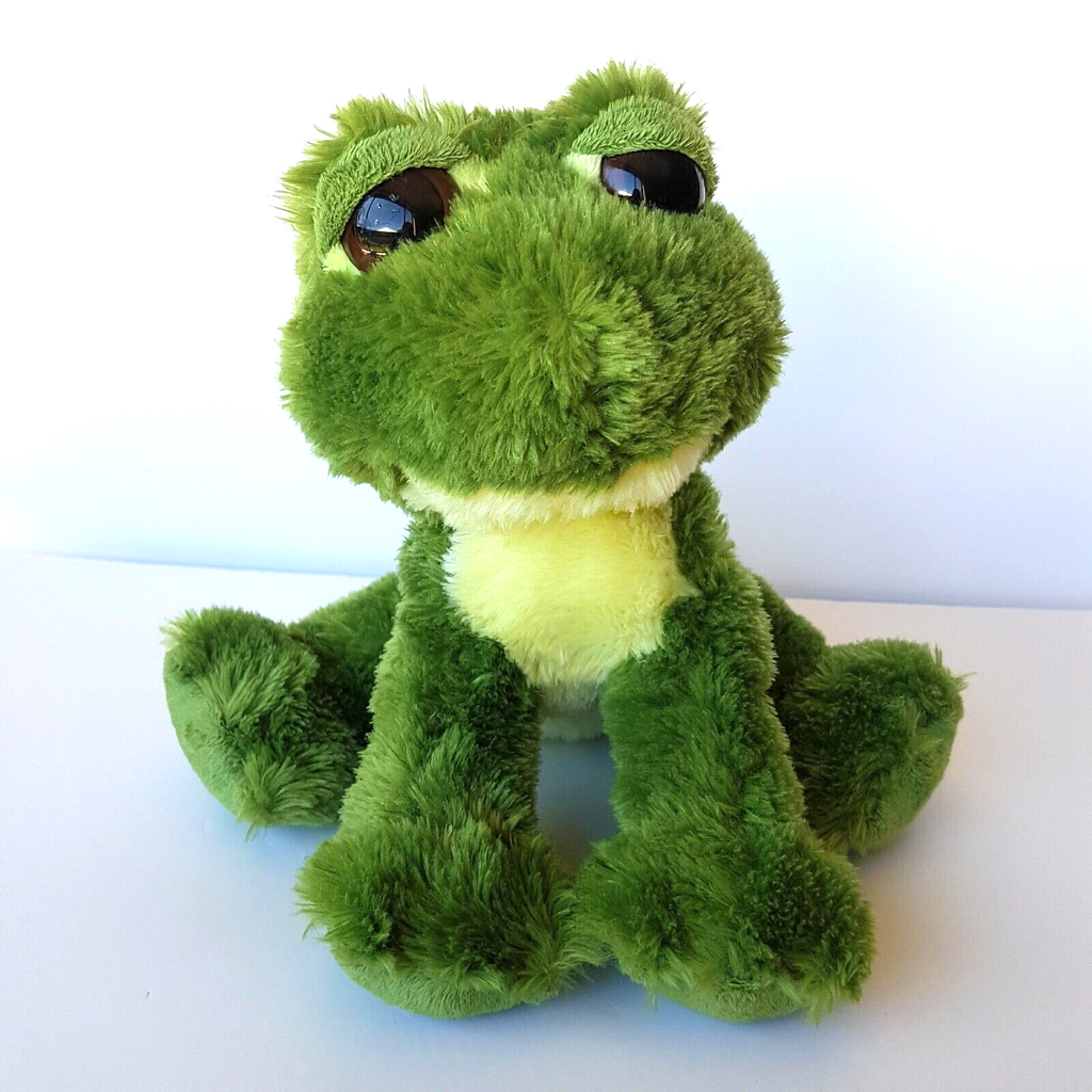 GREEN FROG Plush KORIMCO 22cms Soft Toy Stuffed Animal Reptile Beanbag Cuddle0