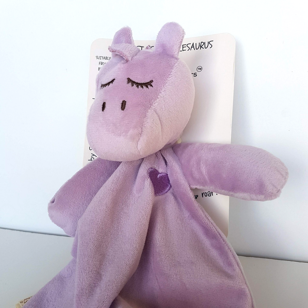 Baby Purple SCHNORGLESAURUS Dinosaur Lovey Comforter Security Blanket Soft Toy2