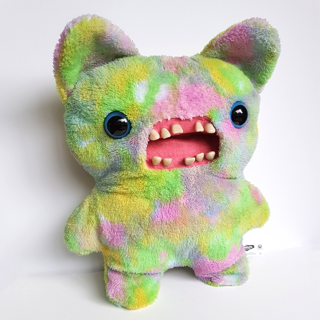 LARGE Fuggler Big Bigg Fugg SCREECH Funny Ugly Monster Soft Toy Tie Die Teeth0