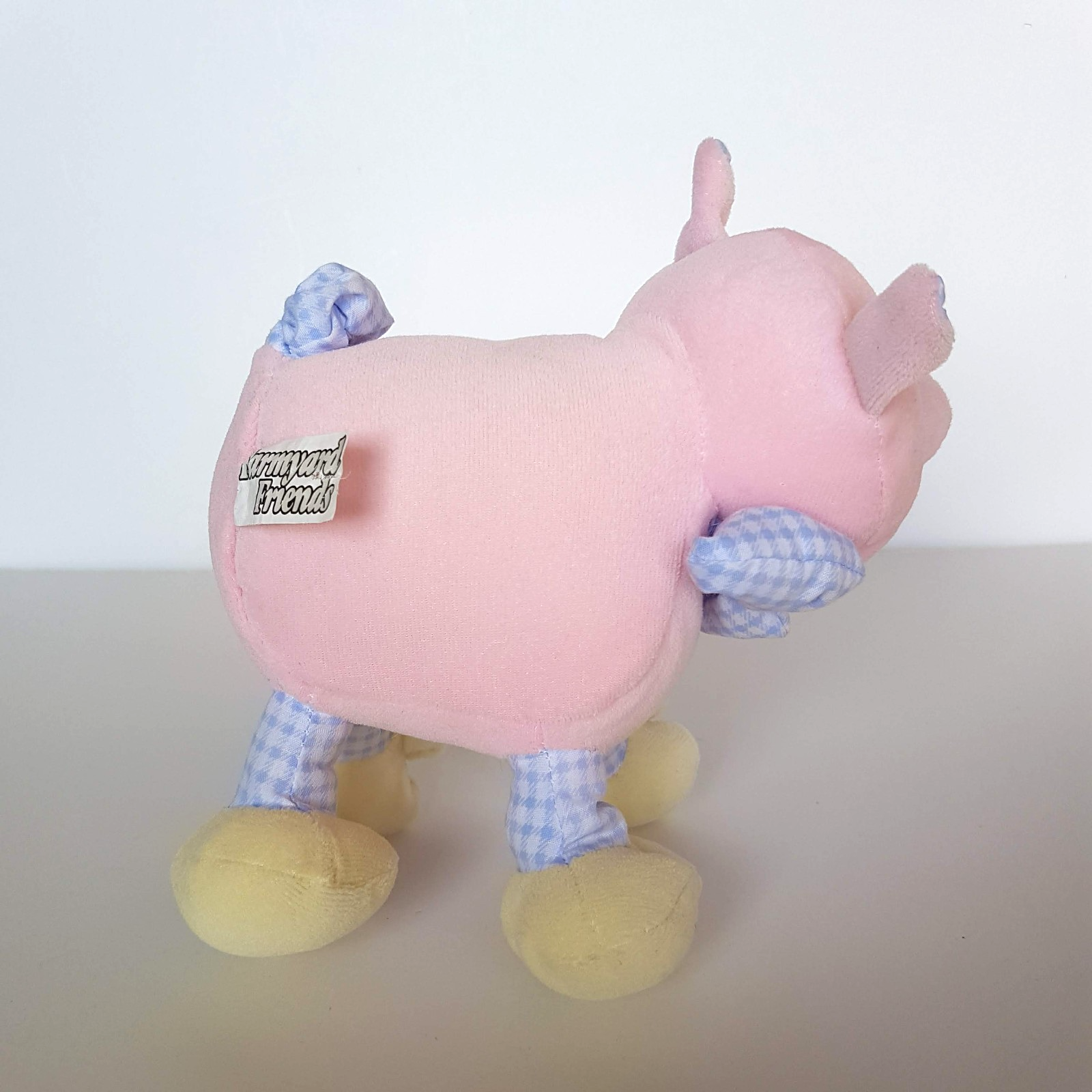 Velour FARMYARD FRIENDS PIG Vintage Plush Stuffed Animal Farm Piglet Soft Toy4
