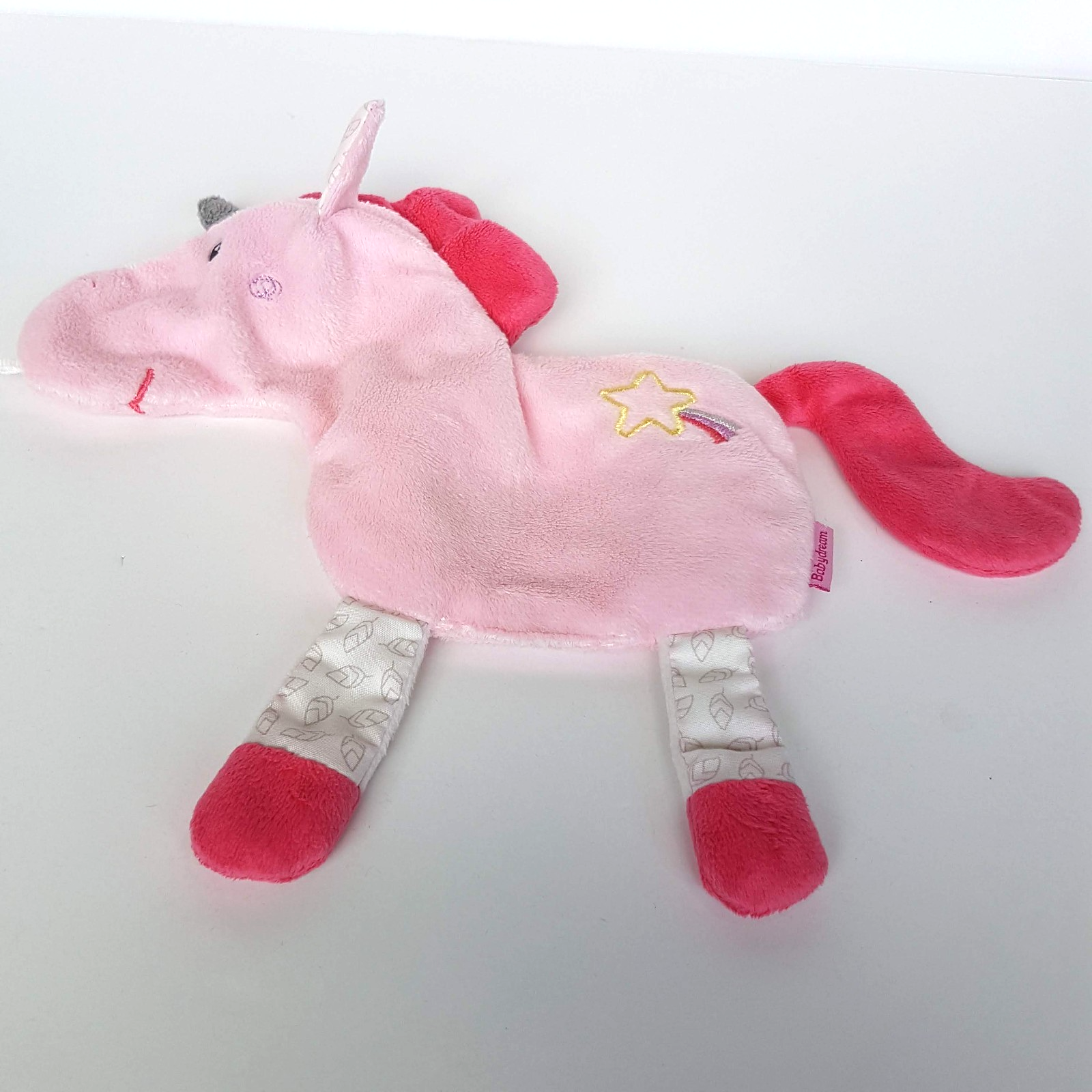 Babydream PINK UNICORN Baby Lovey Security Blanket Plush Comforter Soft Toy Star3