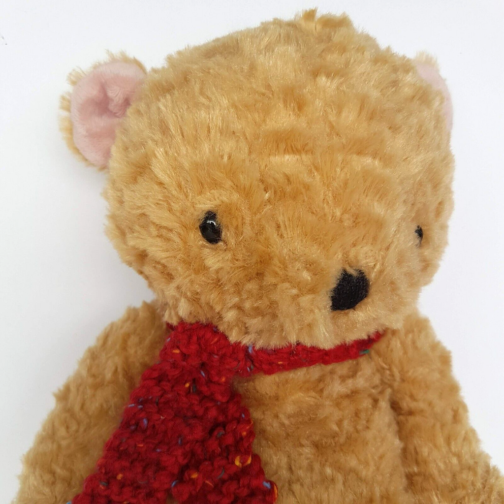 Tiger Tribe TEDDY BEAR Plush 30cm Stuffed Animal Super Soft Toy Red Scarf Cuddly3