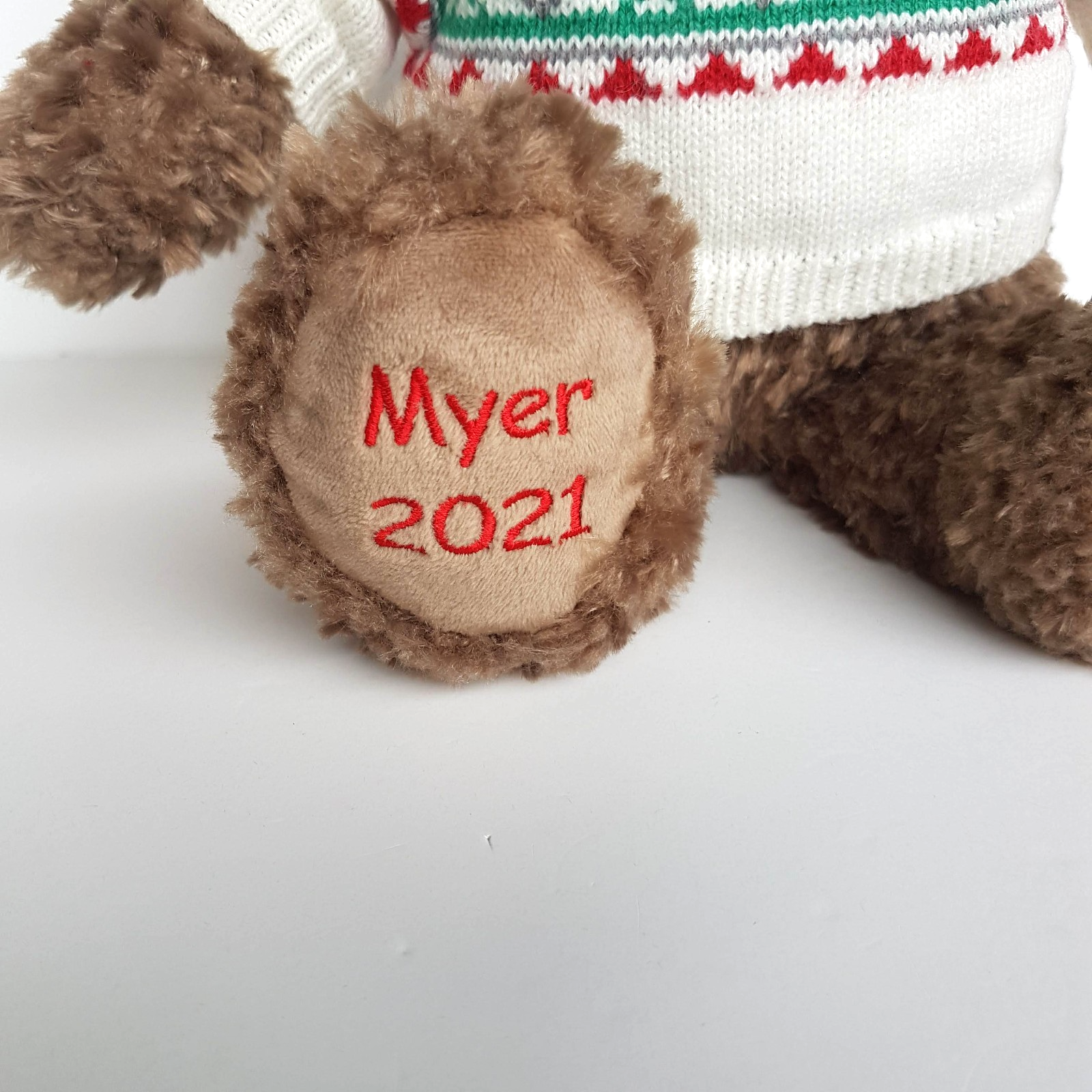 Myer CHRISTMAS BEAR MONTY 2021 Plush Teddy Bear 39cm Stuffed Animal Soft Toy7