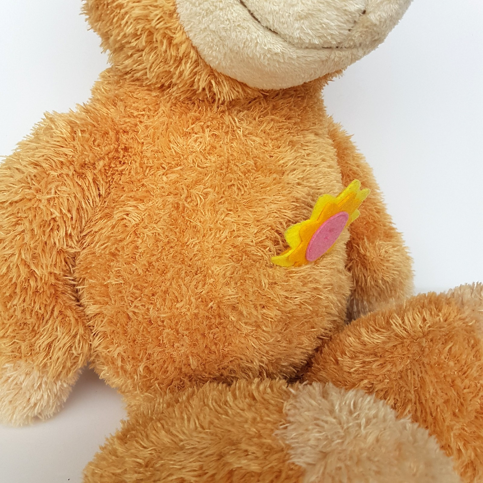 Large Nici ORANGE TEDDY BEAR 52cm Plush Floppy Soft Toy Flower Stuffed Animal2
