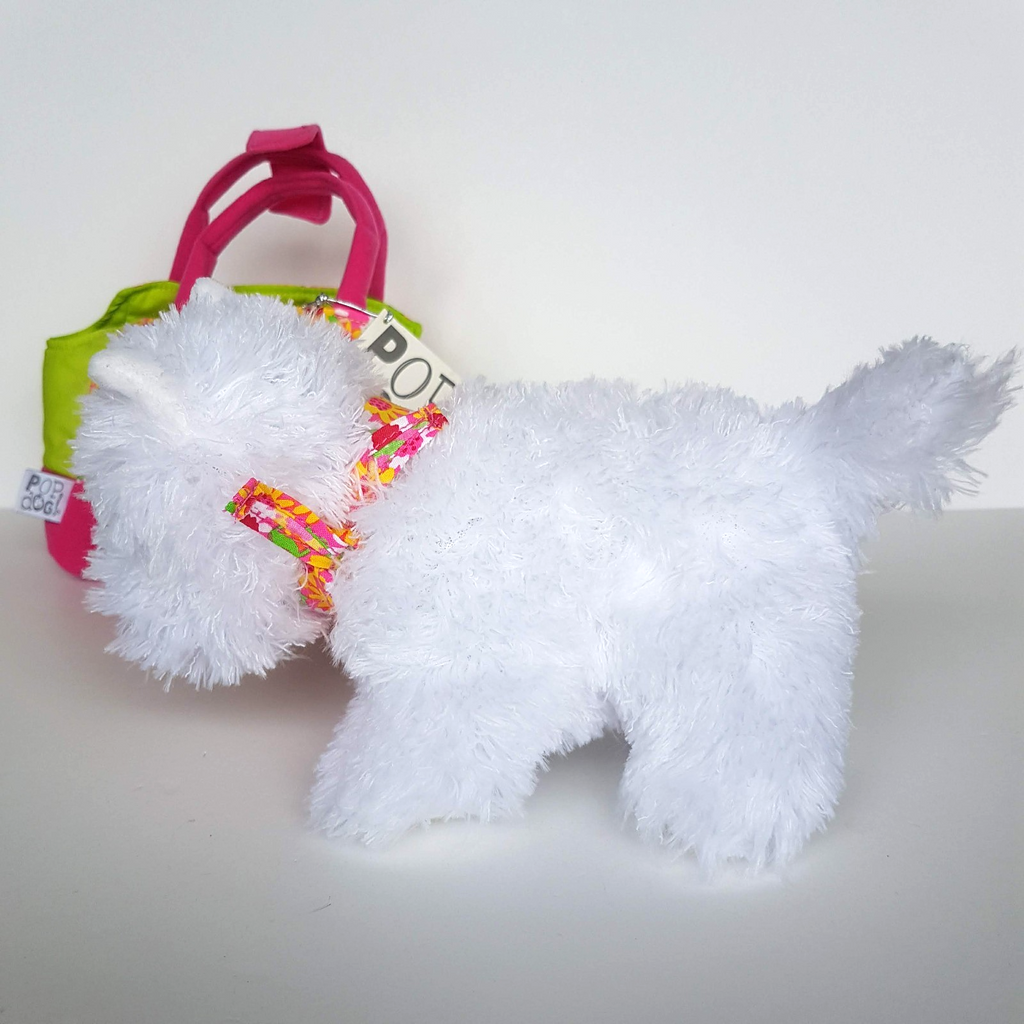 Rare POP DOG West Highland Terrier Plush Carrier 18cm Stuffed Animal Soft Toy13