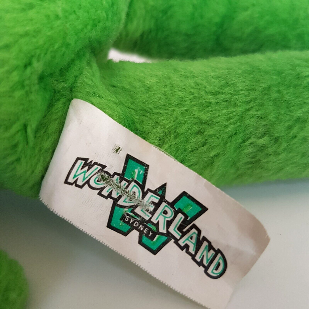 90s Wonderland Sydney Beanbag Green Bear Themepark Merchandise Collectible Plush7