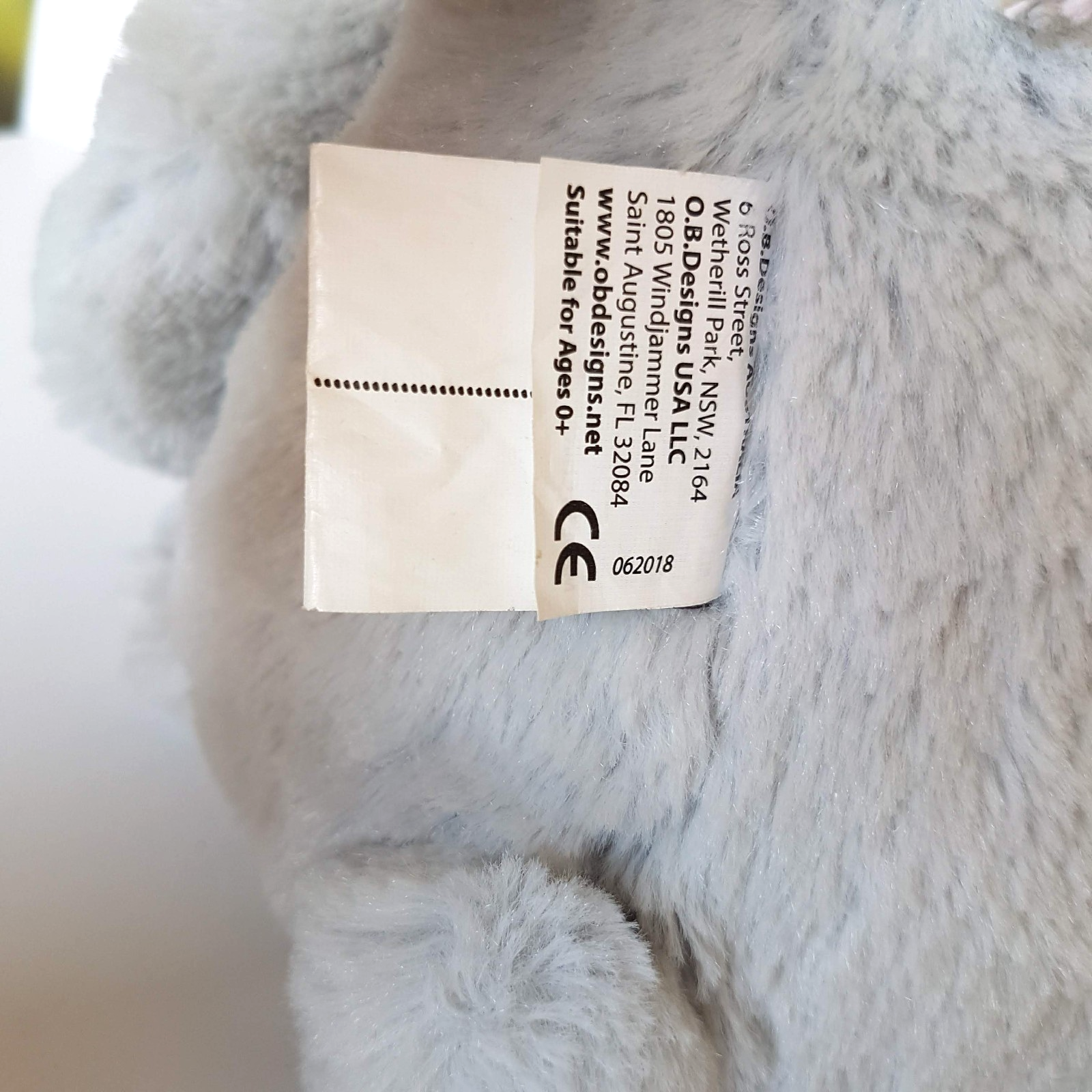 KELLY KOALA Plush OB Designs Grey Baby Lovey Comforter Soft Toy Stuffed Animal5