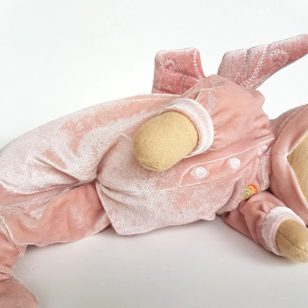 Olli Ella DOZY DINKUMS AURORA Fairy Doll Pink Plush Soft Fabric Doll Sleeping3