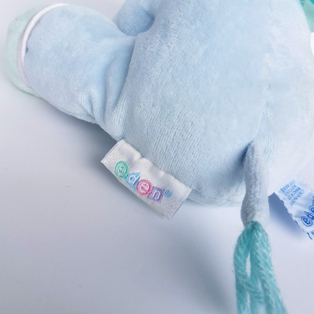 Vintage EDEN PASTEL LION Velour Baby Plush Stuffed Animal Lovey Rattle Soft Toy12