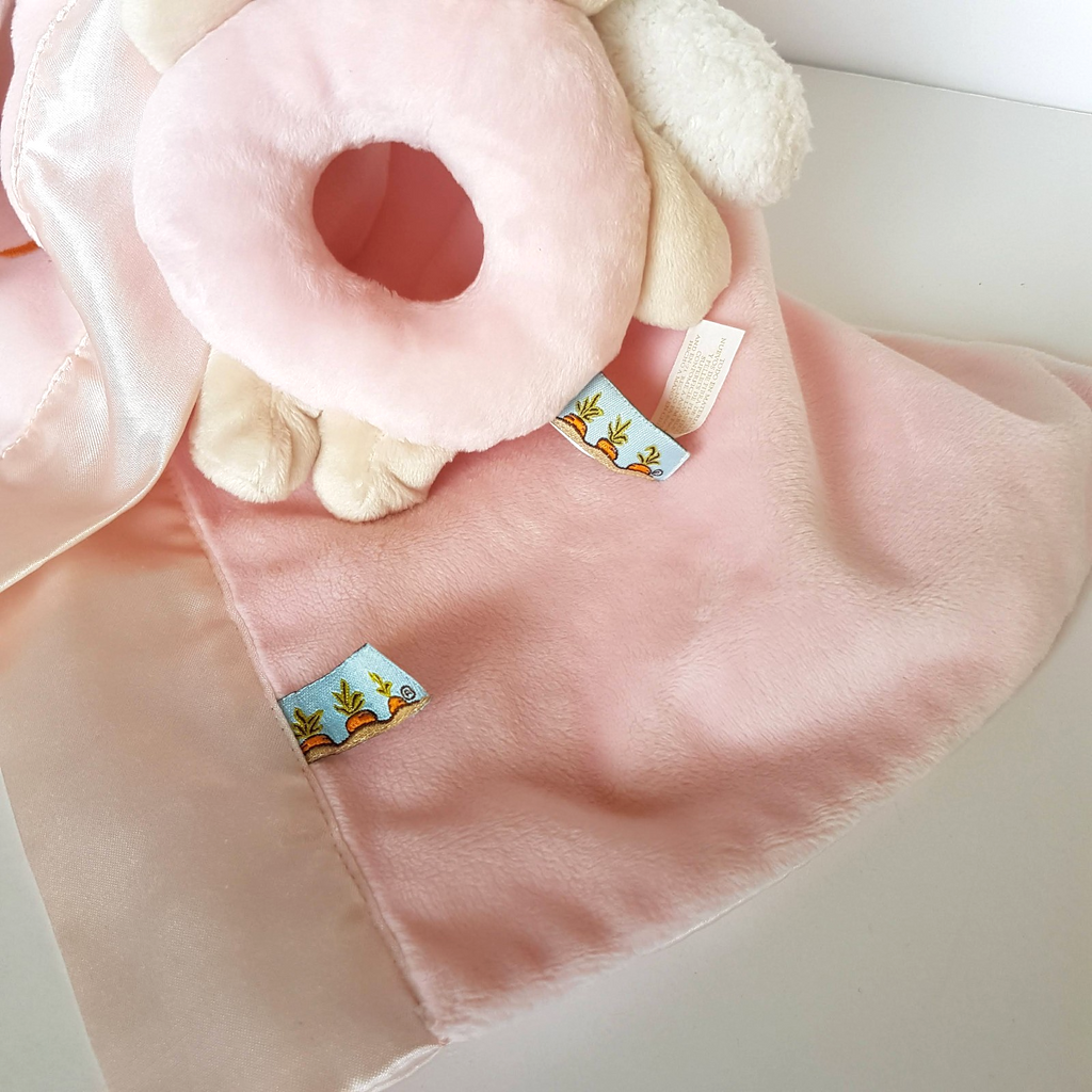 Bunnies By The Bay LOVEY + RATTLE SET Plush Security Comforter Blanket Soft Toy6