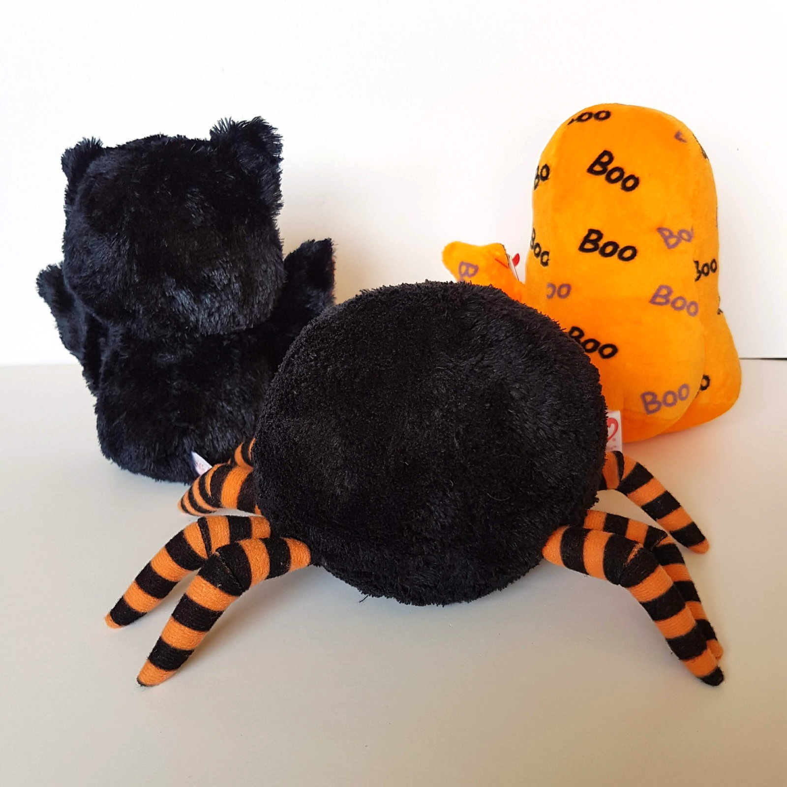 TY Beanie GHOULIE CRAWLY MORTIMER Halloween Orange GHOST SPIDER BAT Plush Toy5